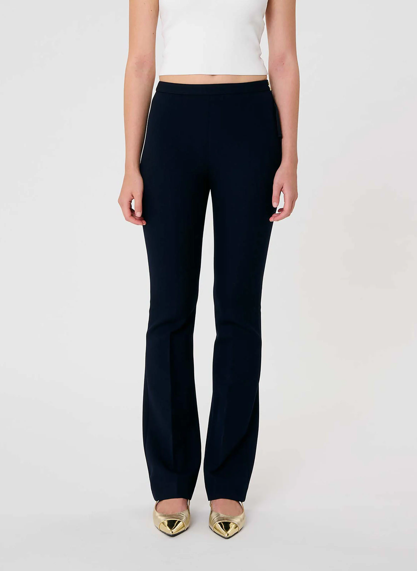 PEYTON - Pantalon flare | Bleu