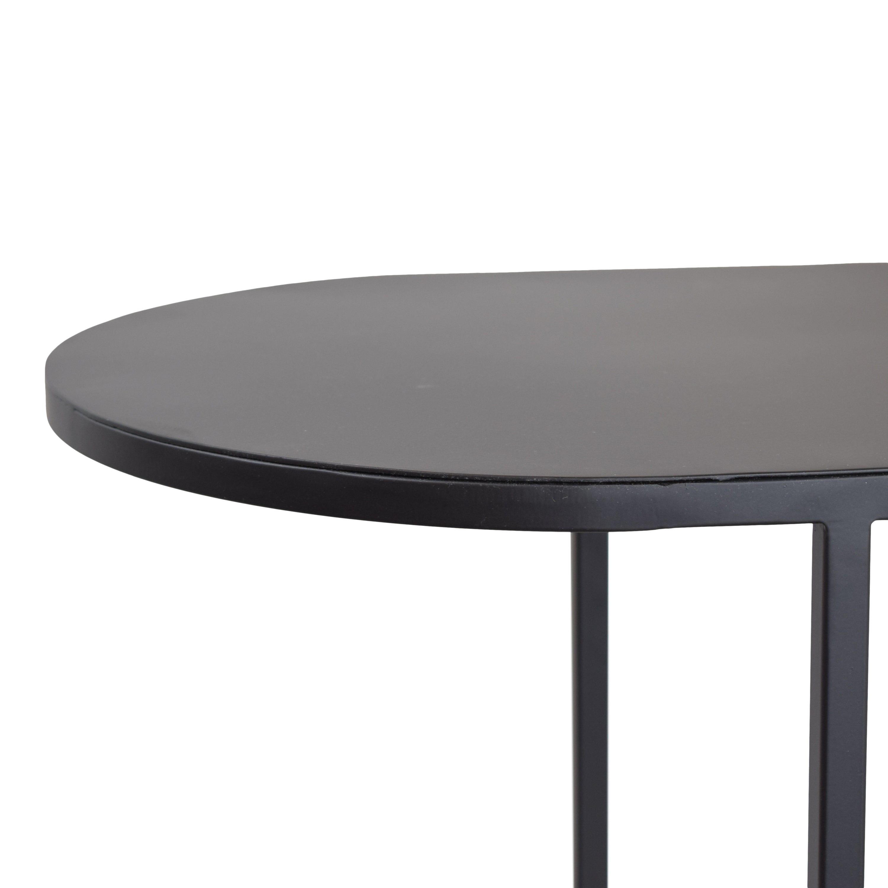 LOFT42 Oval Sidetable - Zwart - metaal - 77x70x30