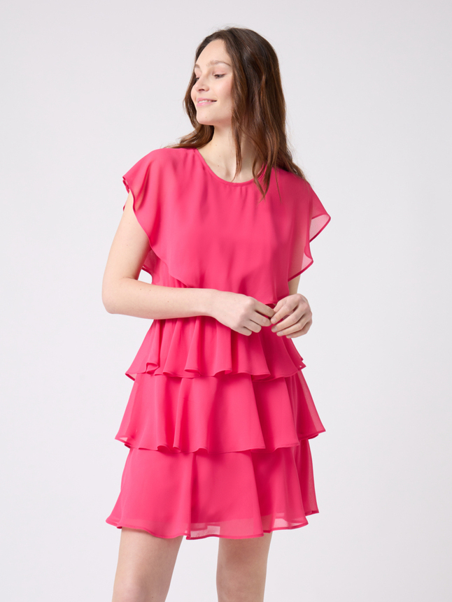 Robe courte à volants