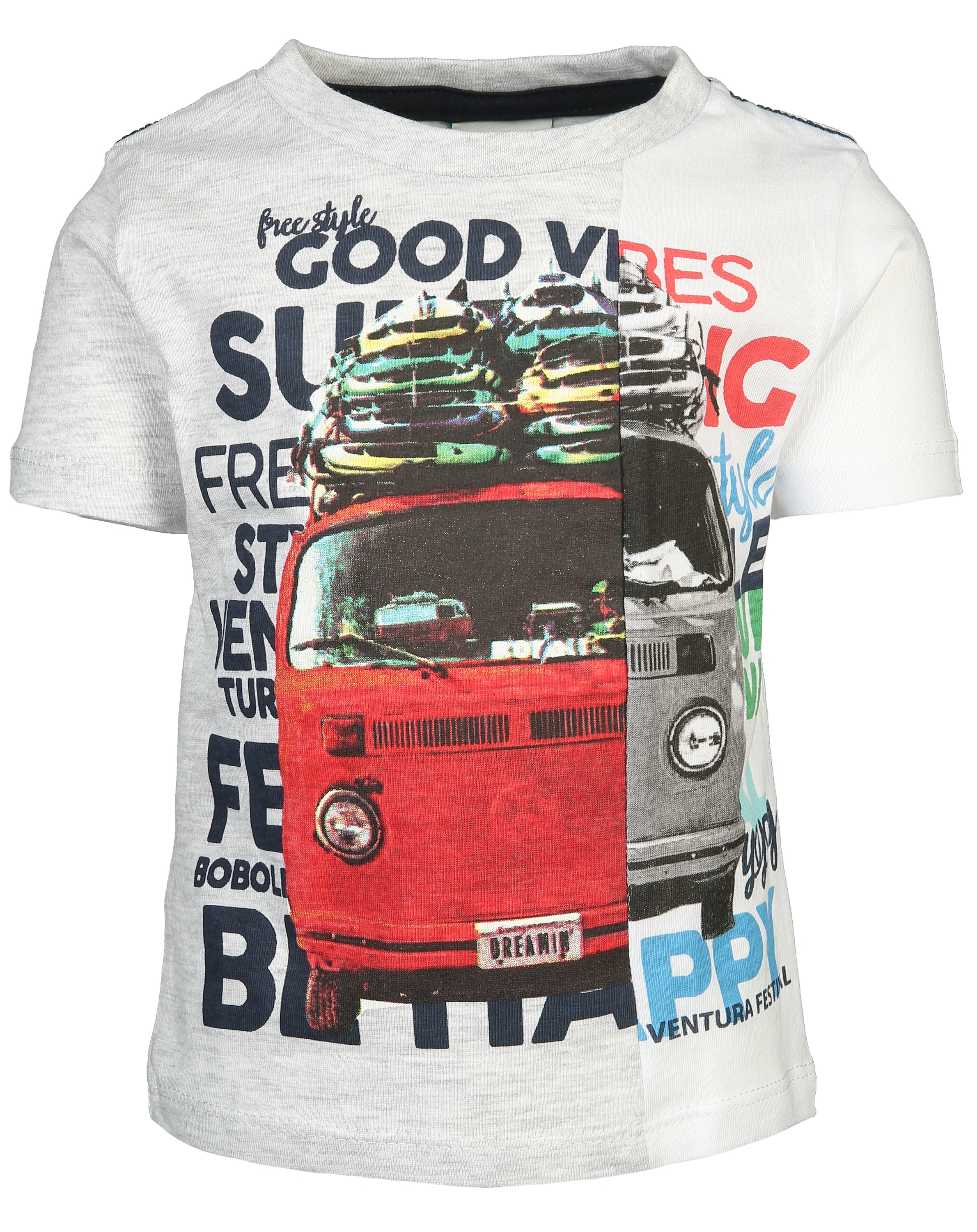 T-Shirt GOOD VIBES in hellgrau