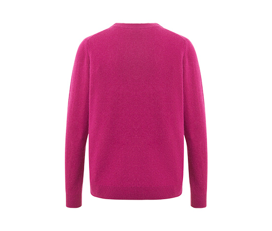Feinstrickpullover mit Cashmere, berry