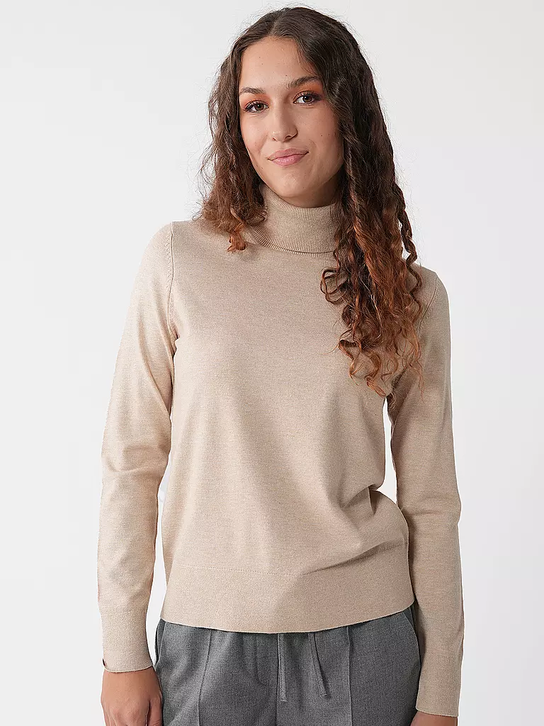 S.OLIVER Rollkragenpullover  beige