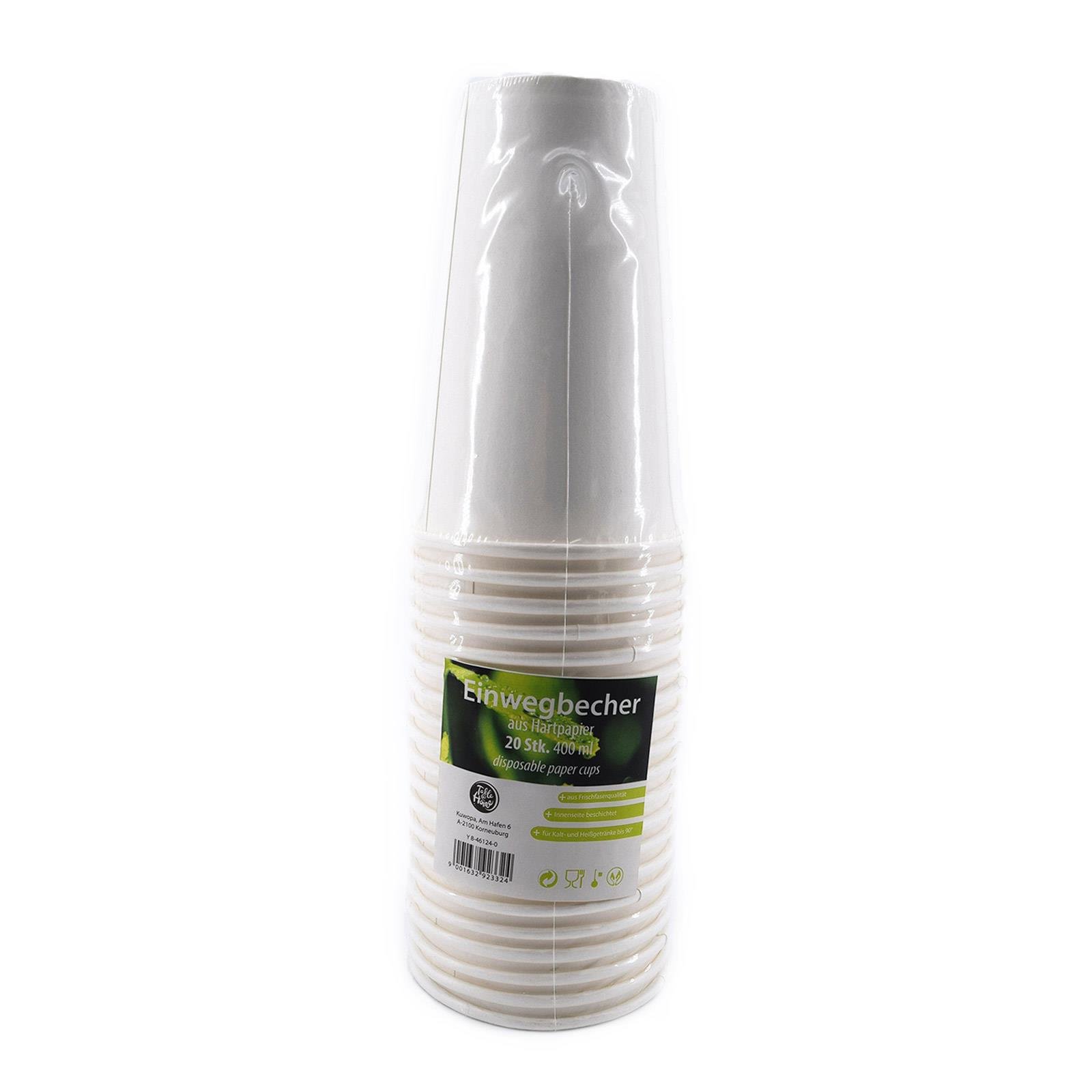 Einwegbecher aus Hartpapier 400ml