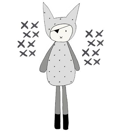 Fabelab Wallstickers Dreamy Friend Pirate - Grau m. Pirat
