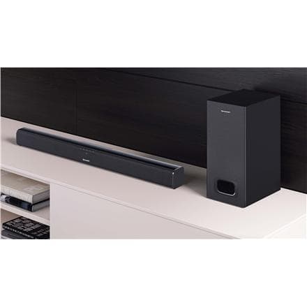 Sharp HT-SBW110 2.1 Slim Soundbar 180 W, 80 cm med ekstern subwoofer, HDMI, optisk, Bluetooth