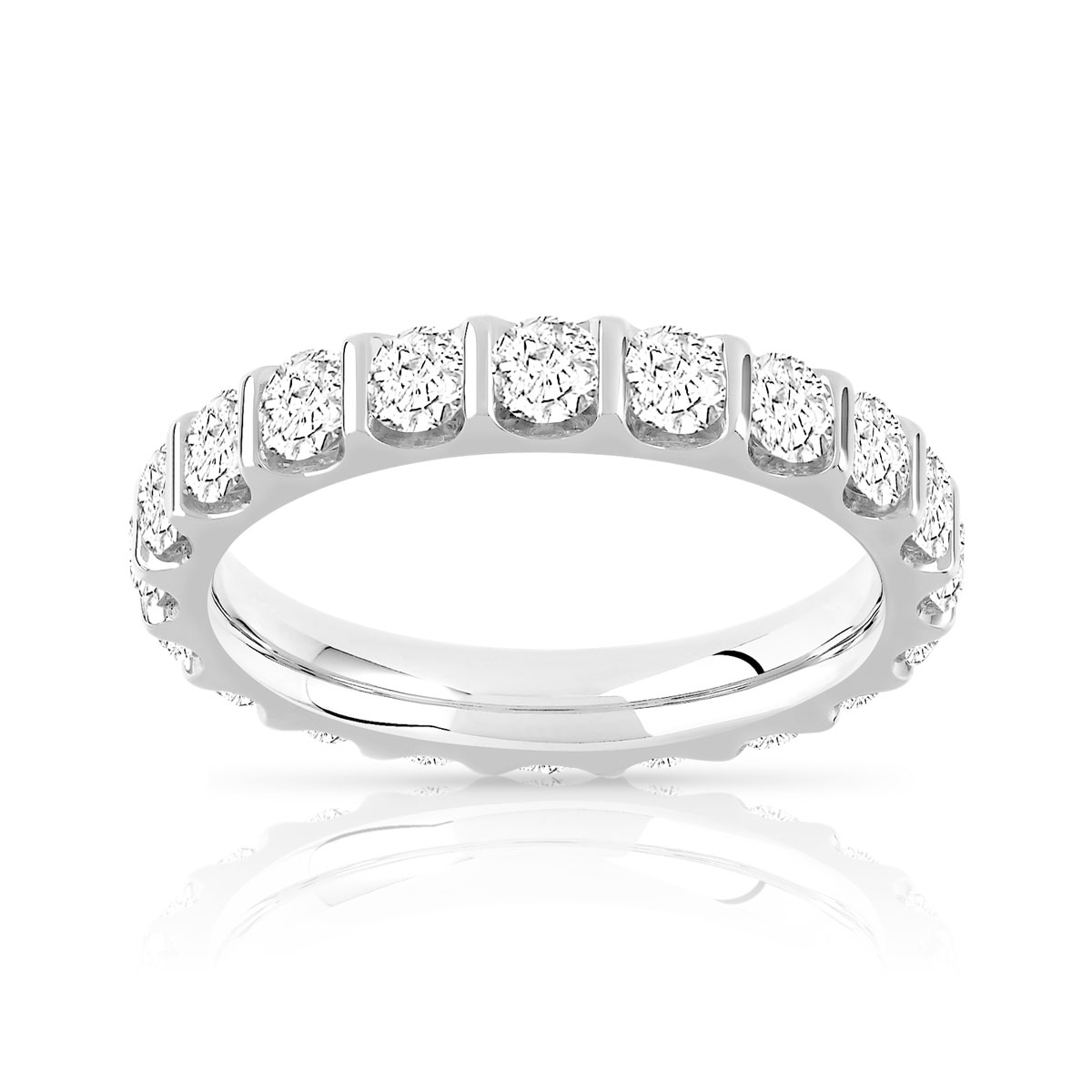 Alliance or 750 blanc diamant