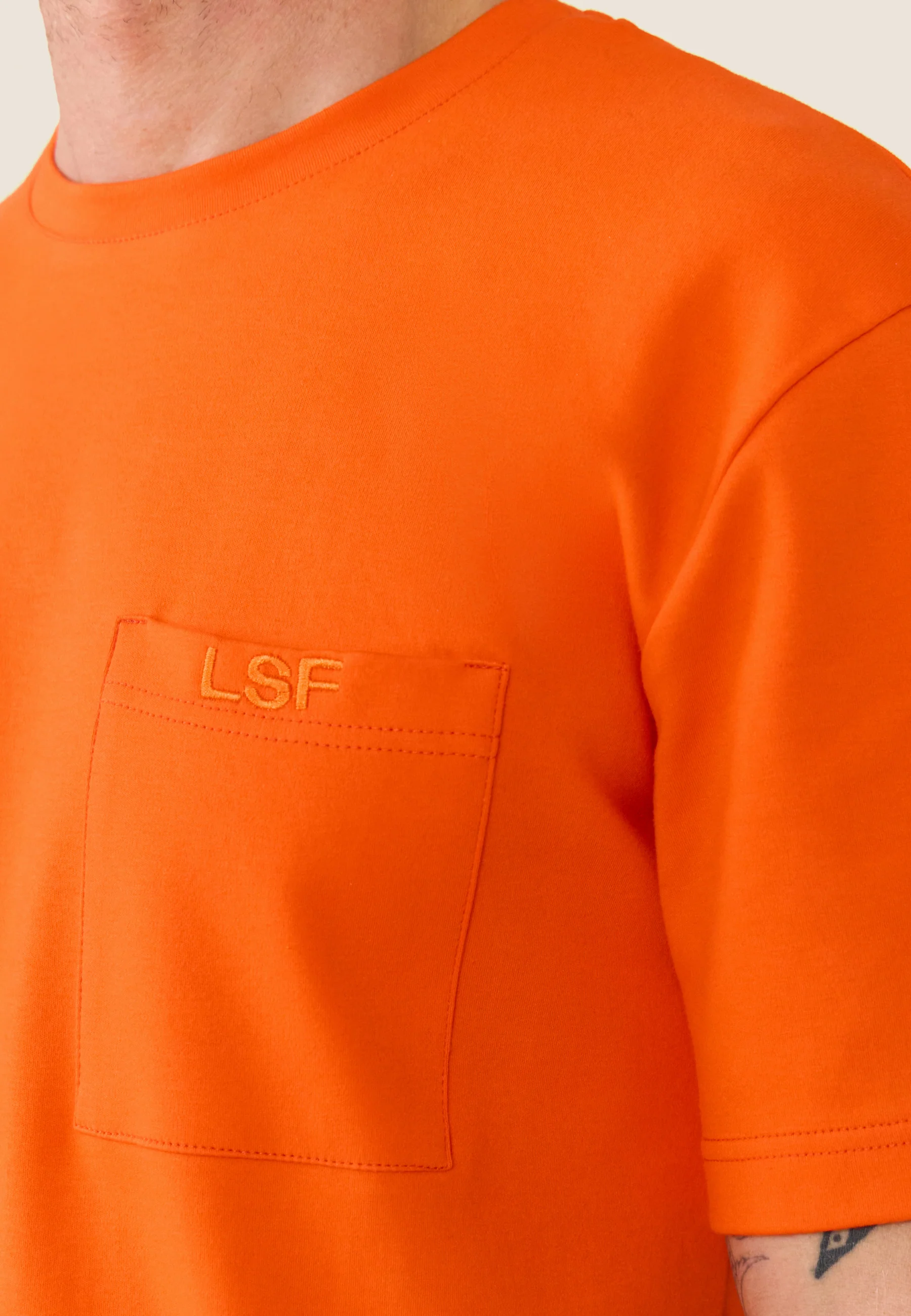 T-shirt Homme en coton-Sasha Orange Tango