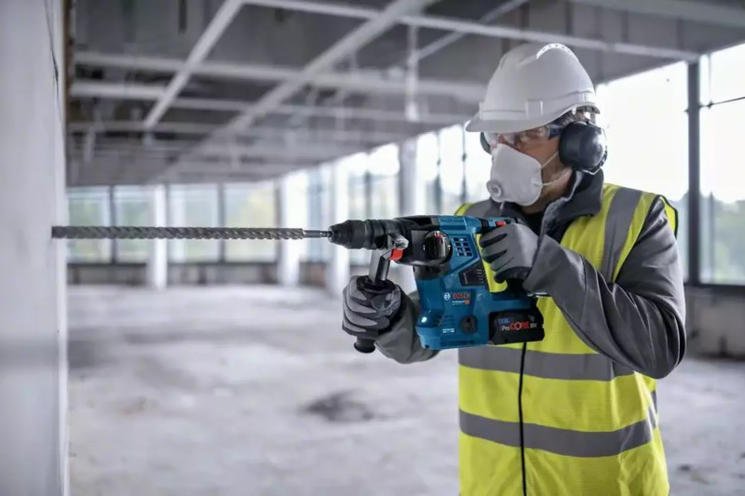 Bosch GBH 18V-28 CF Accu Boorhamer met Stofafzuiging 2x PC 8,0 GDE in L-Boxx