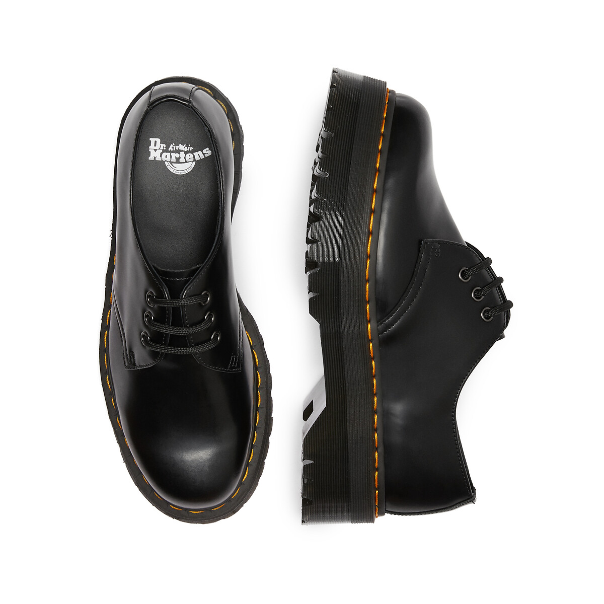 DR. MARTENS<br>Sapatos derby de couro com sola plataforma 1461 Quad