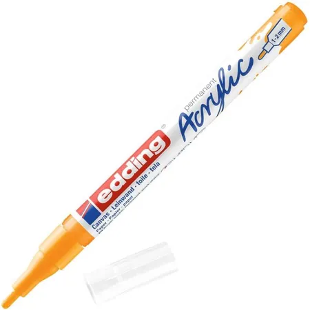 edding 5300 Acrylmarker fein - sonnen-gelb - 1 Acrylstift wasserfest - feine Rundspitze 1-2 mm