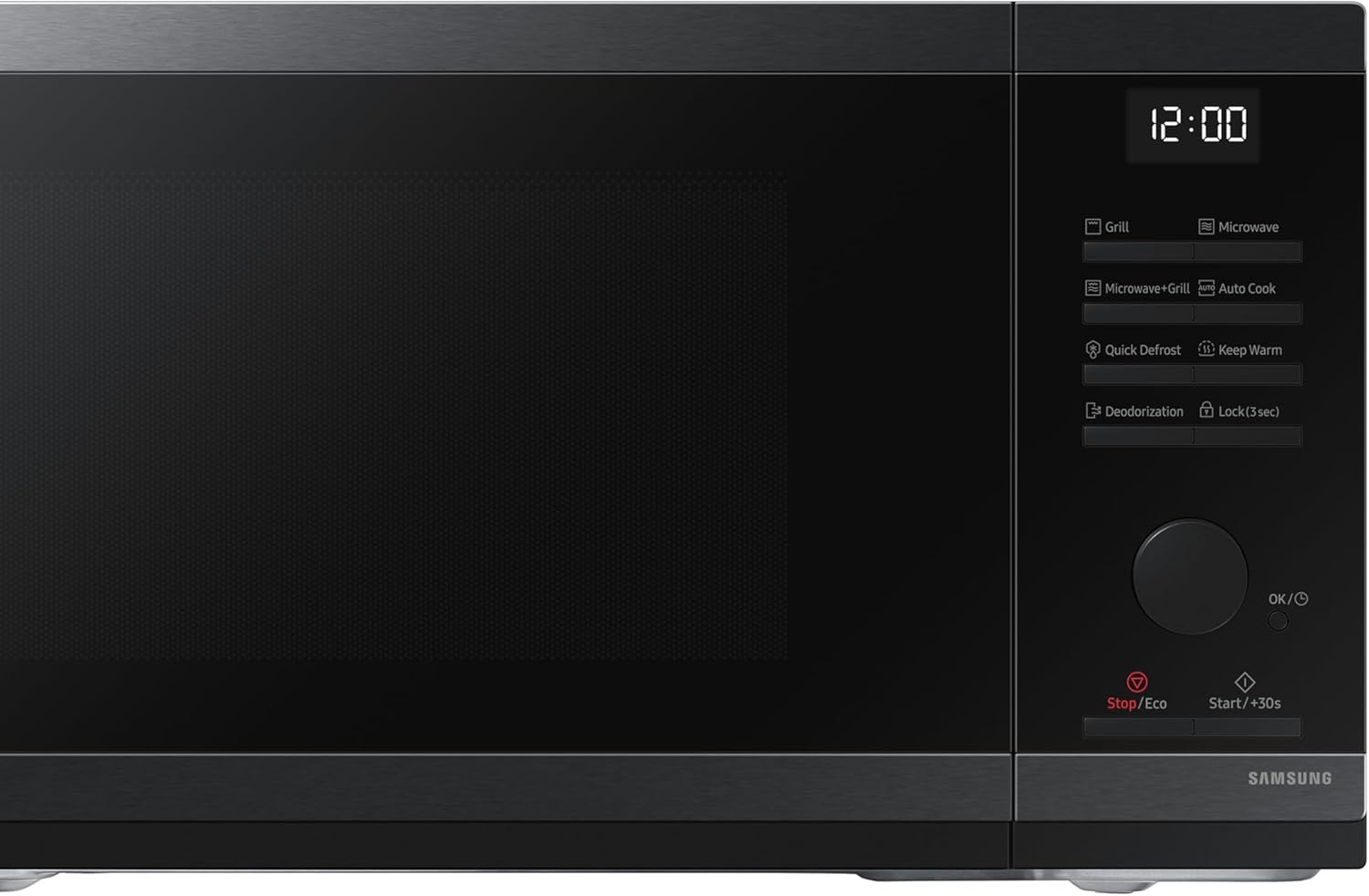 Samsung MG23DG4524AGE1 Mikrowelle mit Grill, 23 l, 800 W, Schwarz