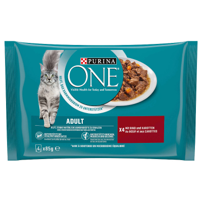 Purina One Nassfutter Adult Rind & Karotten in Sauce
