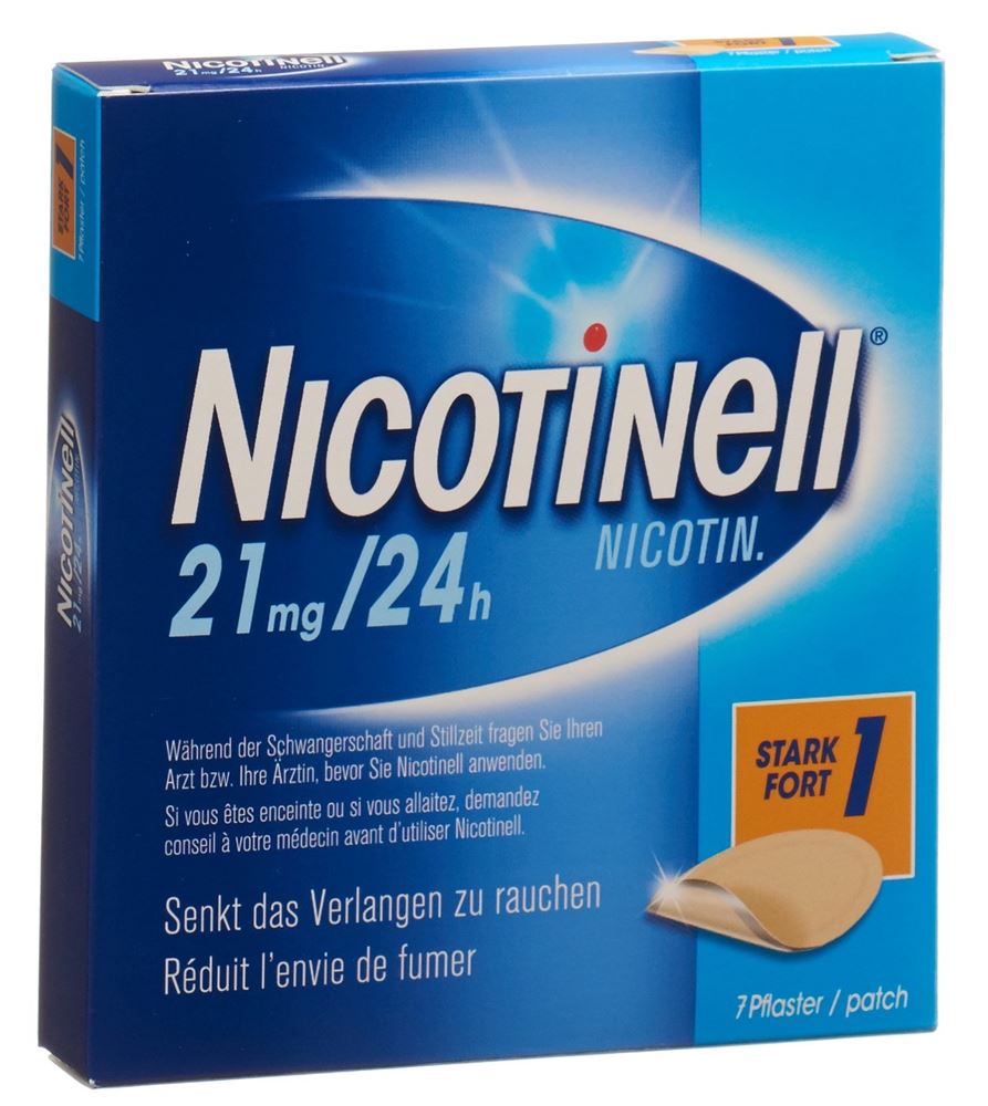 NICOTINELL 1 stark 21 mg/24h<br>7 Stück, Transdermales Pflaster