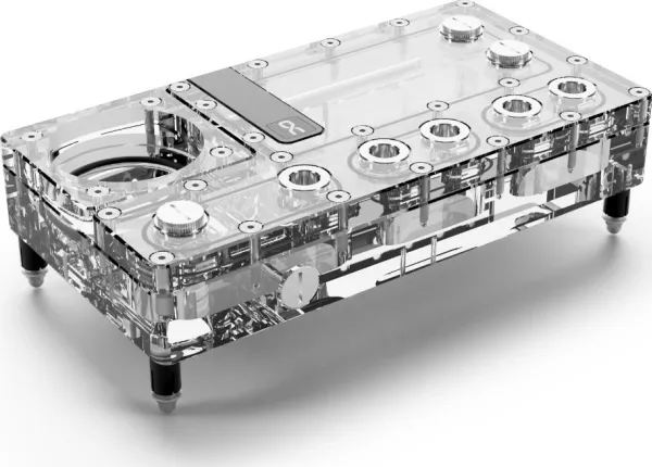 Alphacool Core Distro Plate, Reservoir, Akryl, Transparent, 3-Pin JST   3-Pin 5V, 1/4