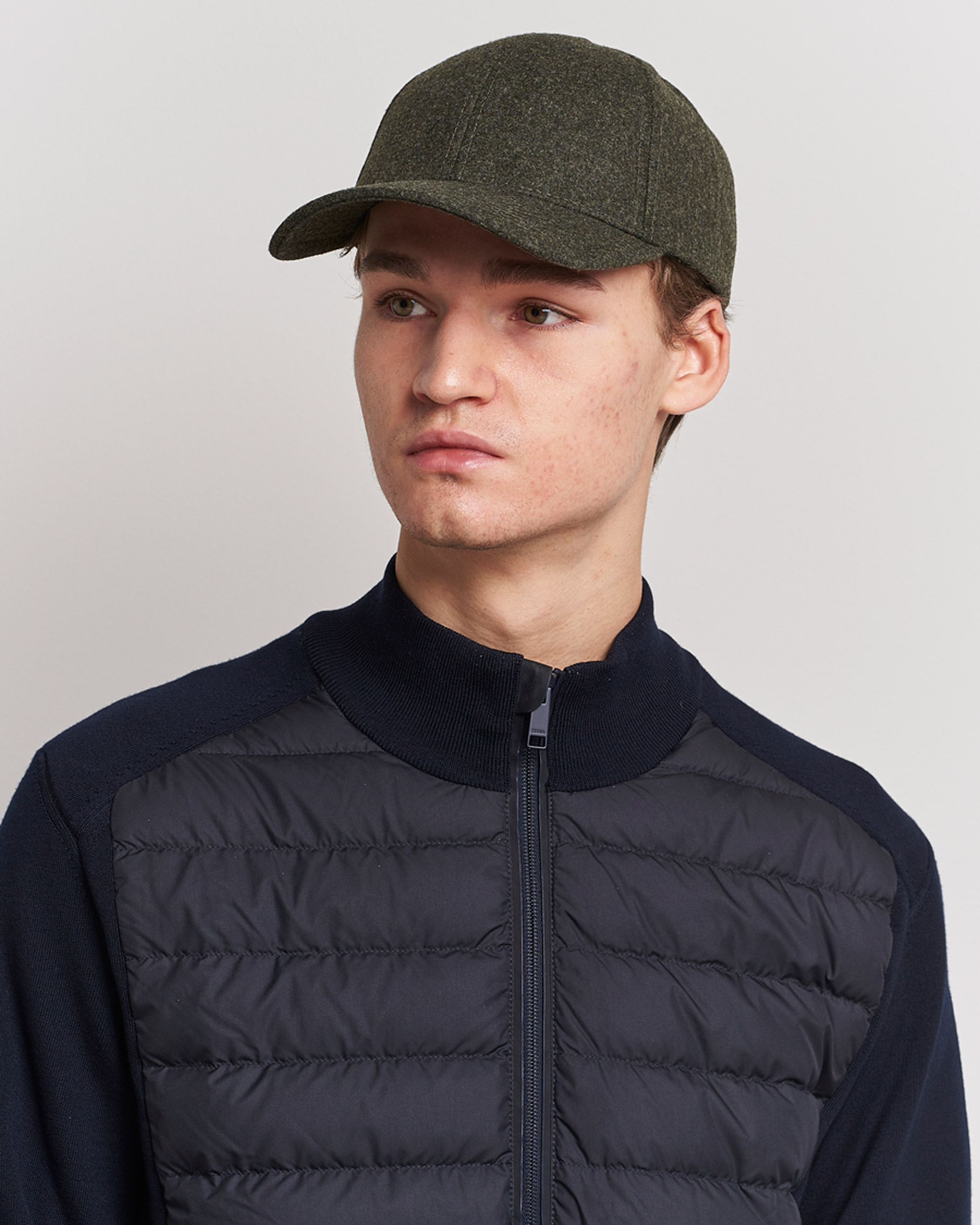 Varsity Headwear Flannel Baseball Cap Forest Green