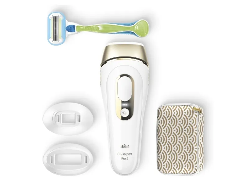 Braun Silk-expert Pro Silk·Expert Pro 5 PL5237, Hvid, Guld, Intenst pulserende lys (IPL),