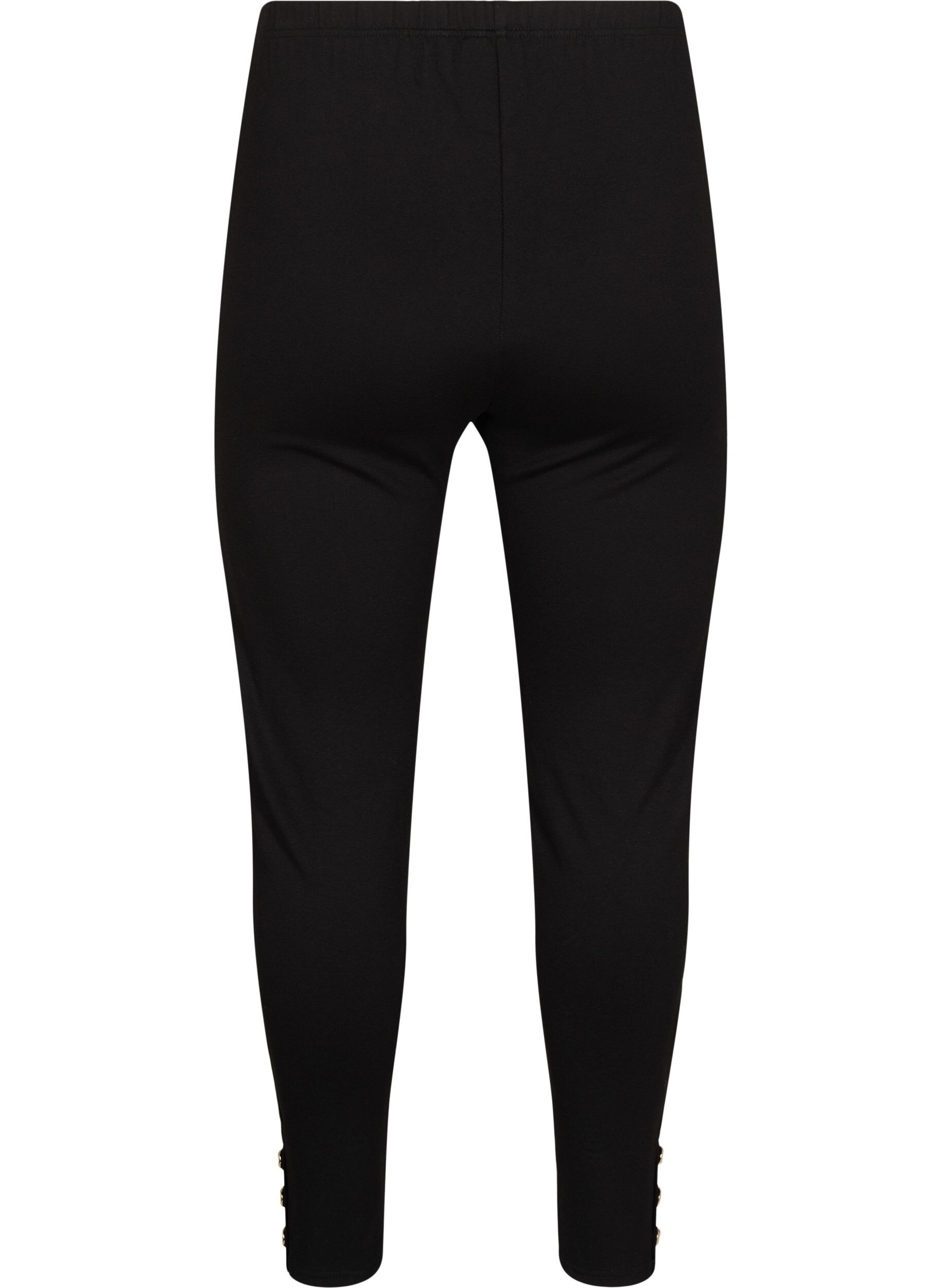 Viskose leggings med knapdetalje