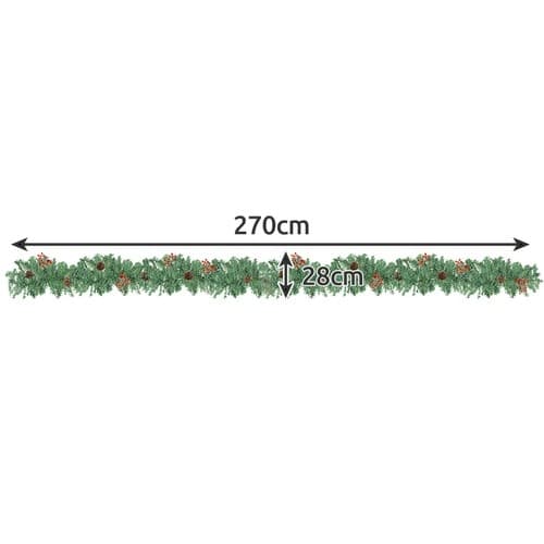 Juletrekrans 2,7m med Ruhhy 22322 LED-lys
