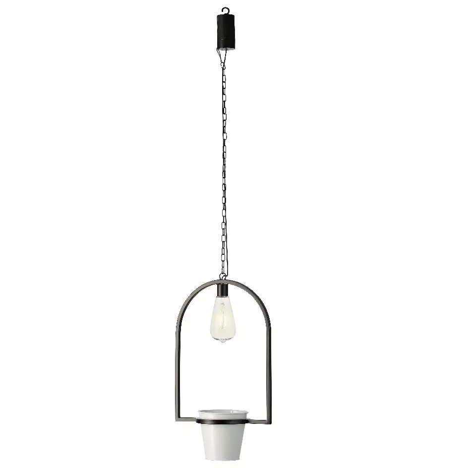 Cache-pot lumineux à suspendre (H102 cm) LED Melya - Blanc