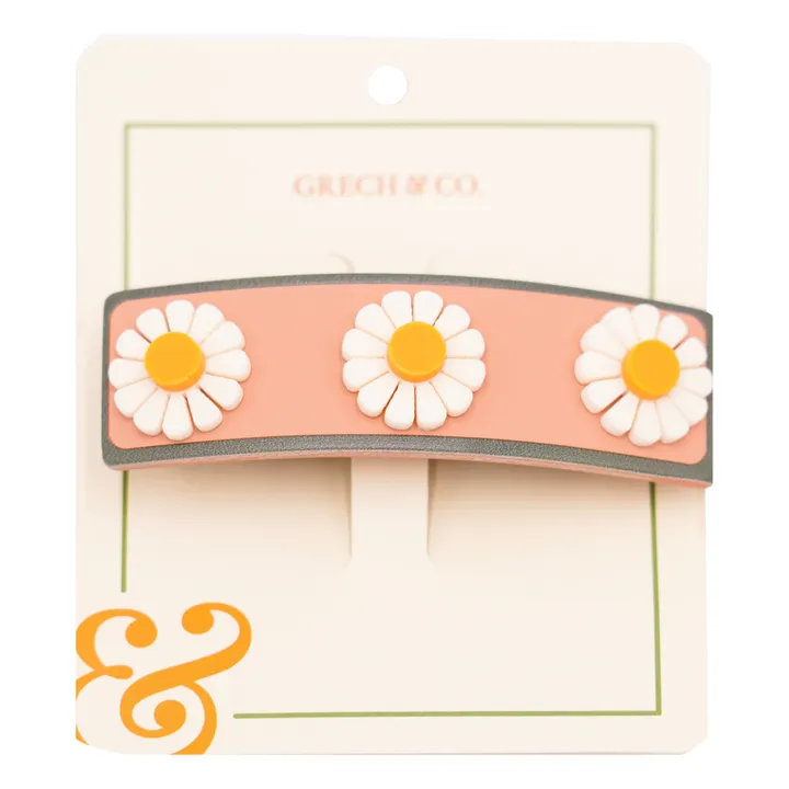 Grech & Co Barrette fleurs | Rose pâle