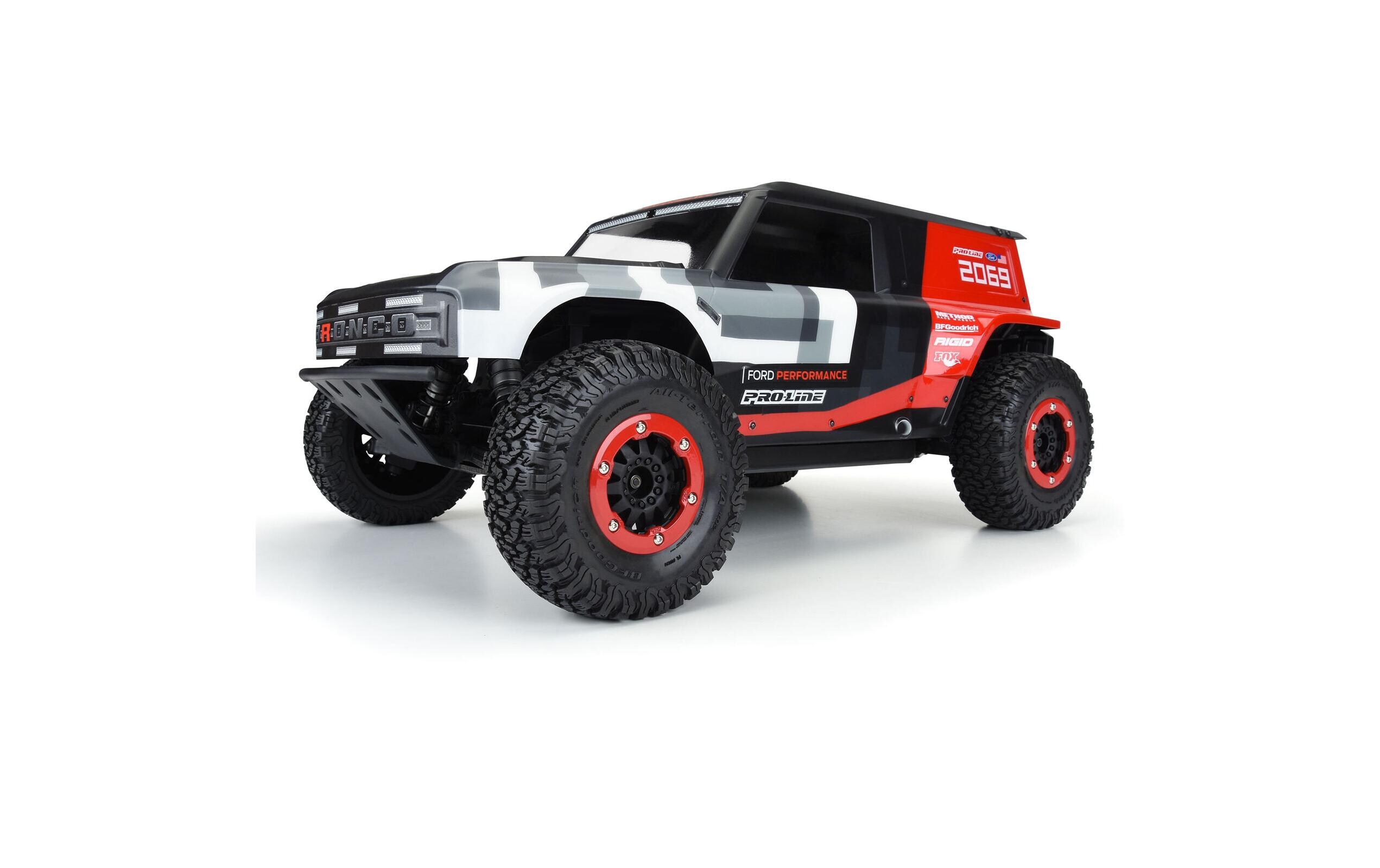 Karosserie Ford Bronco R unlackiert, 1:10Ford Bronco Race Truck Karosserie für SCT