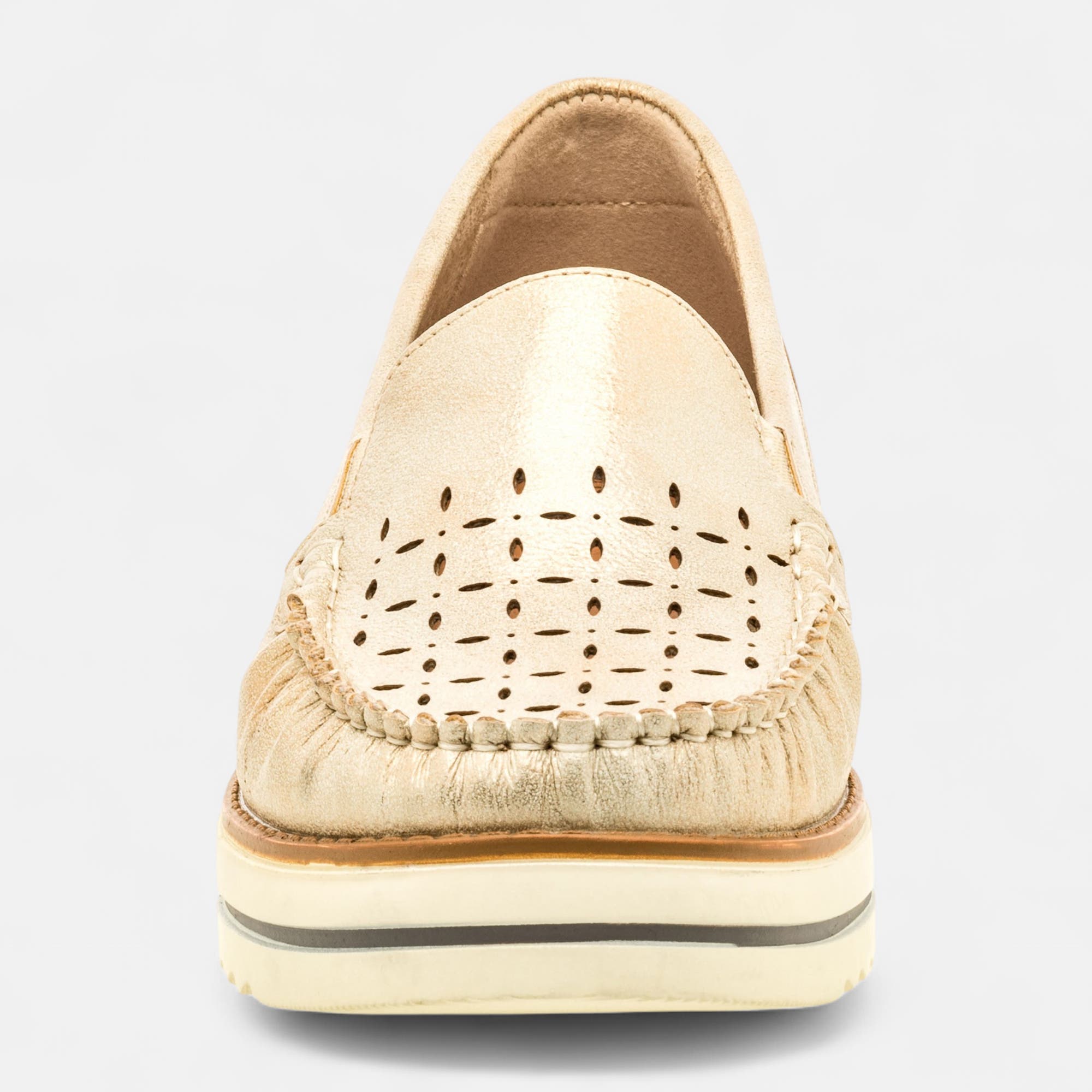 Mocassins pieds sensibles Femme or