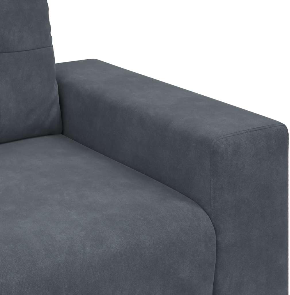 vidaXL Zweisitzer-Sofa Dunkelgrau 120 cm Samt