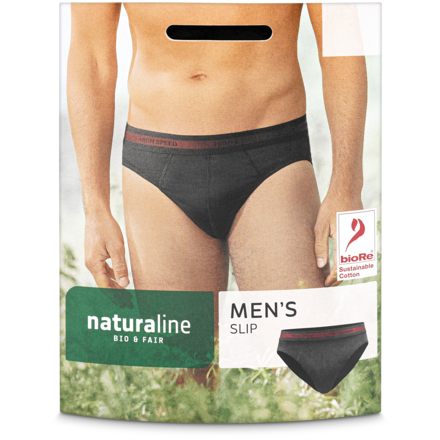 Naturaline Textil Herren Slip schwarz S