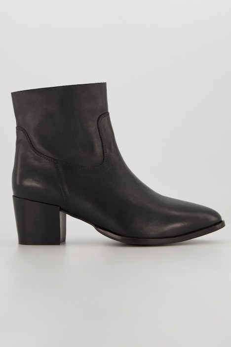 Leder-Cowboystiefeletten, Wechselfußbett, Weite H