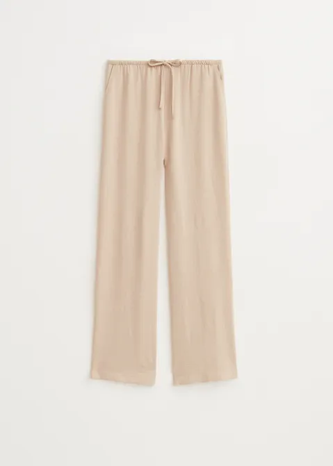 Geplooide straight broek zand (ZAND)
