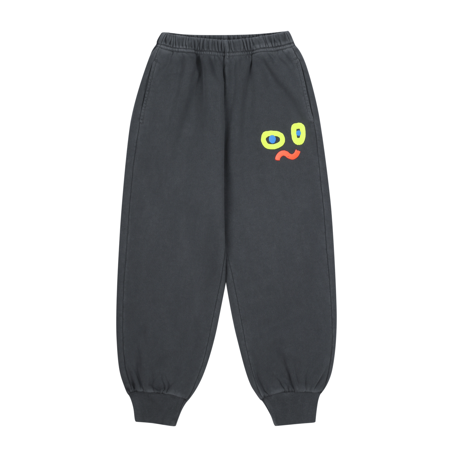 Jelly Mallow | Catchy Face Sweatpants   | Charcoal
