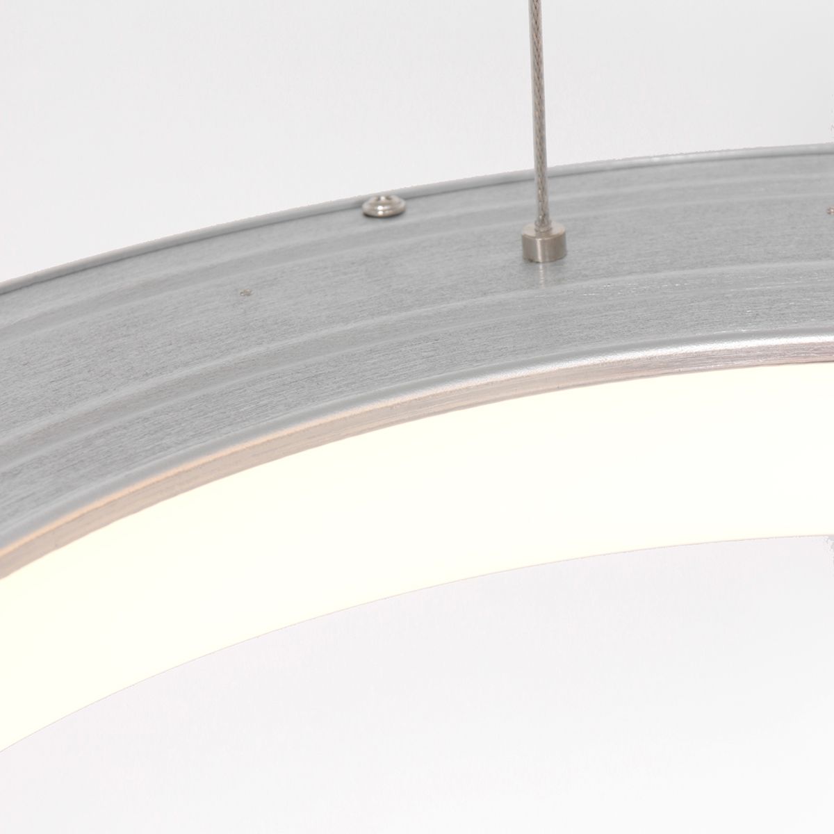 Design hanglamp zilver incl. LED dimbaar - Ringlede
