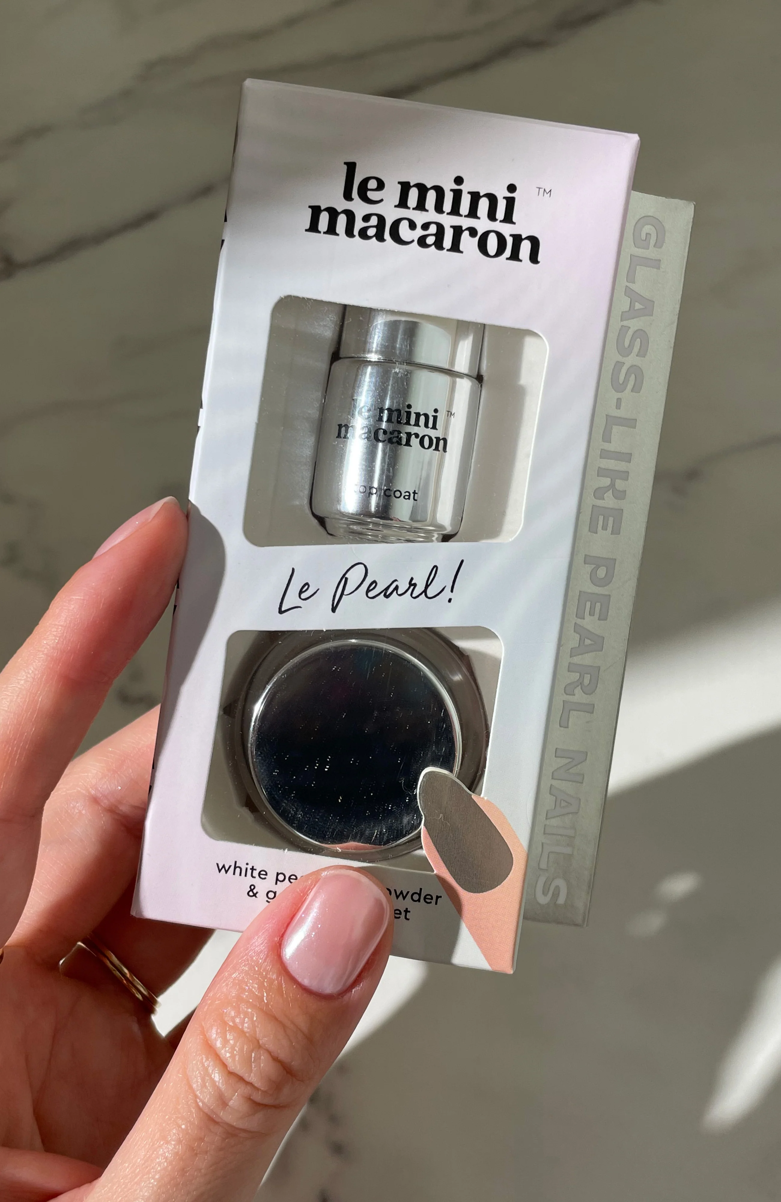 Le Mini Macaron  Chrome Powder sæt - Le Pearl