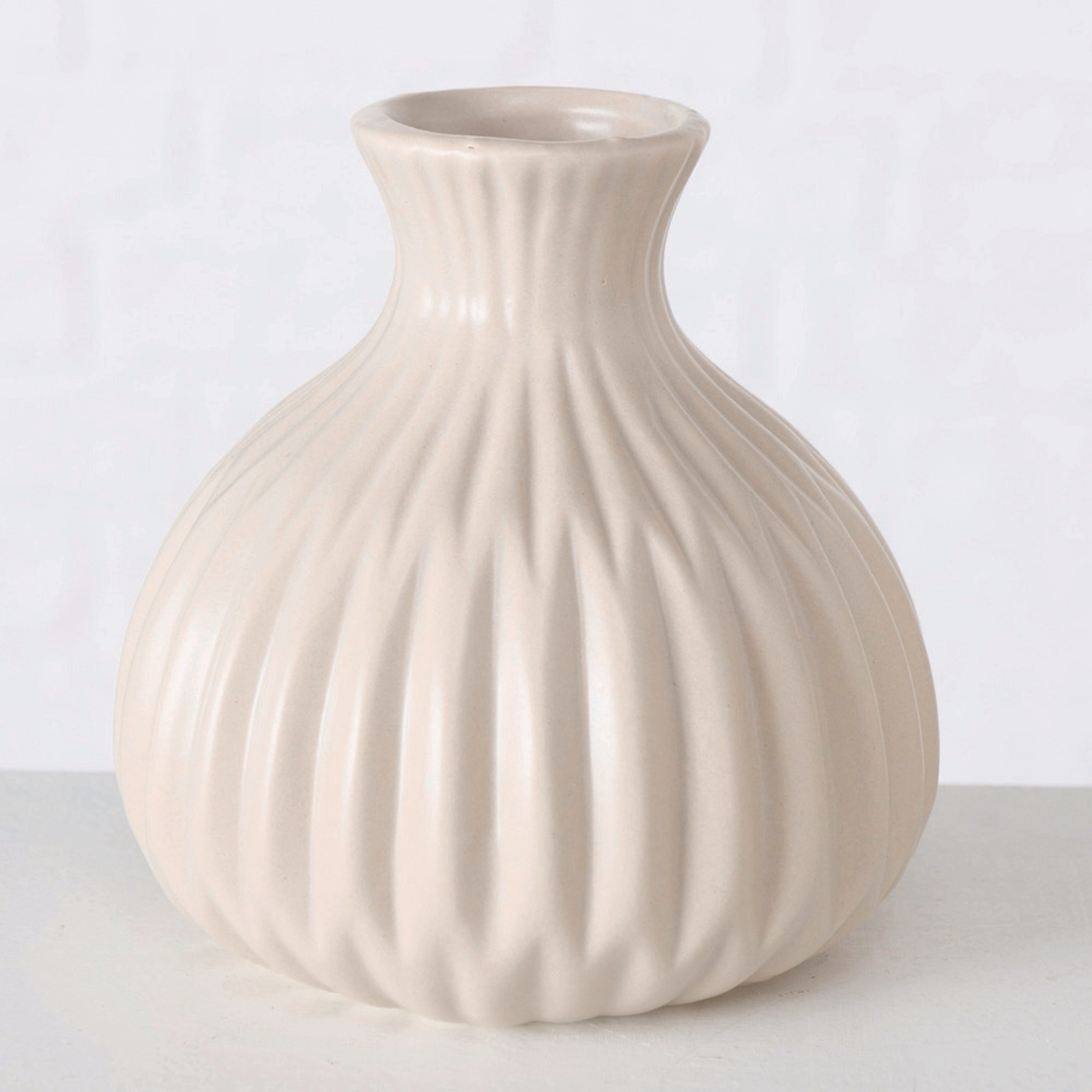 Vase - beige - Porzellan - 12 cm hoch