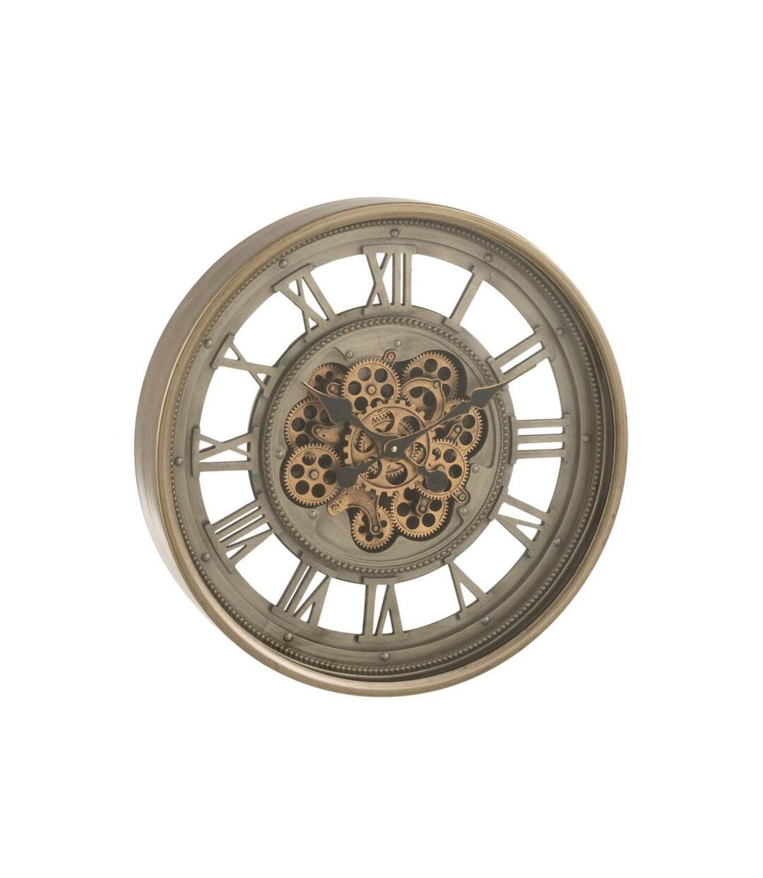 Paris Prix - Horloge Murale En Métal mécanisme 60cm Gris