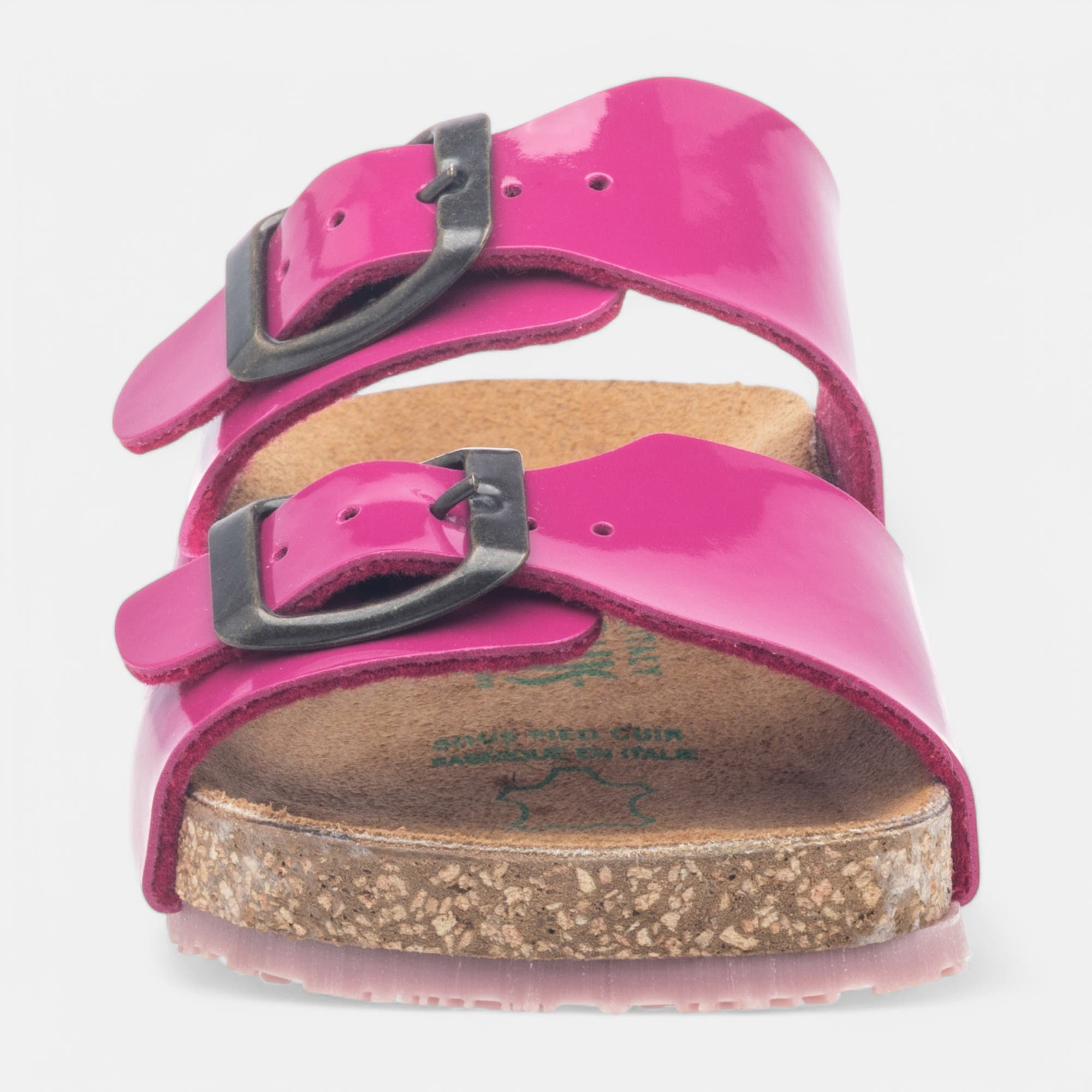 Mules semelle liège Fille rose
