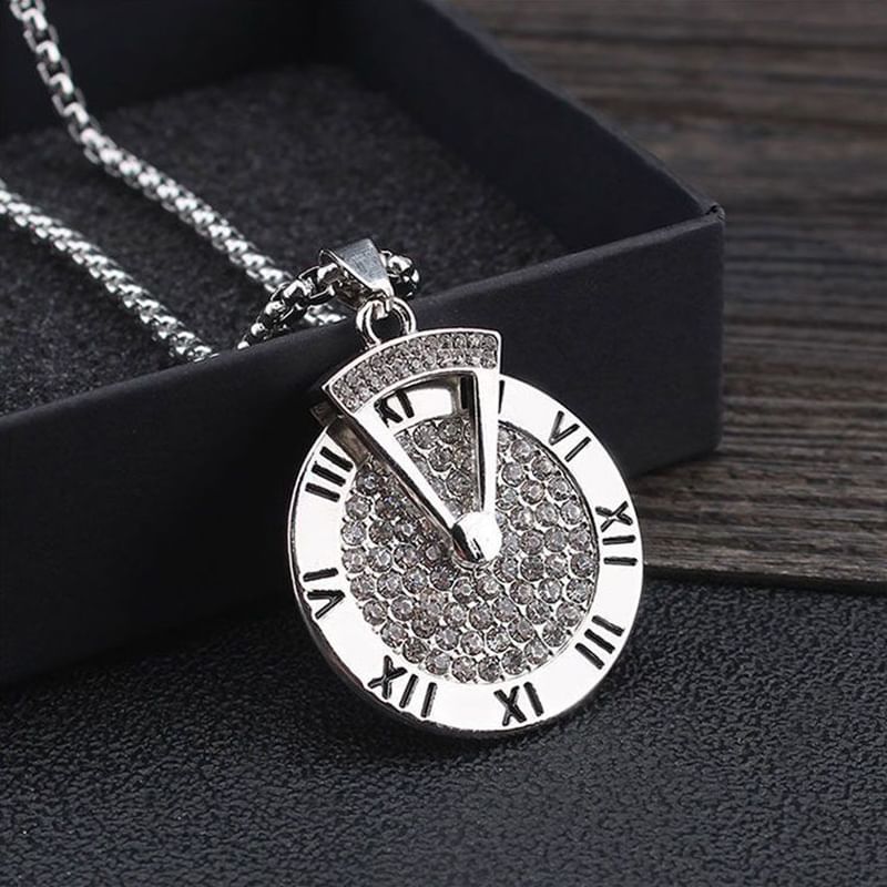 Lilafey - Romeinse cijfer-steentjesketting met hanger