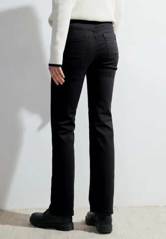 Slim Fit Bootcut Jeans - basic black wash