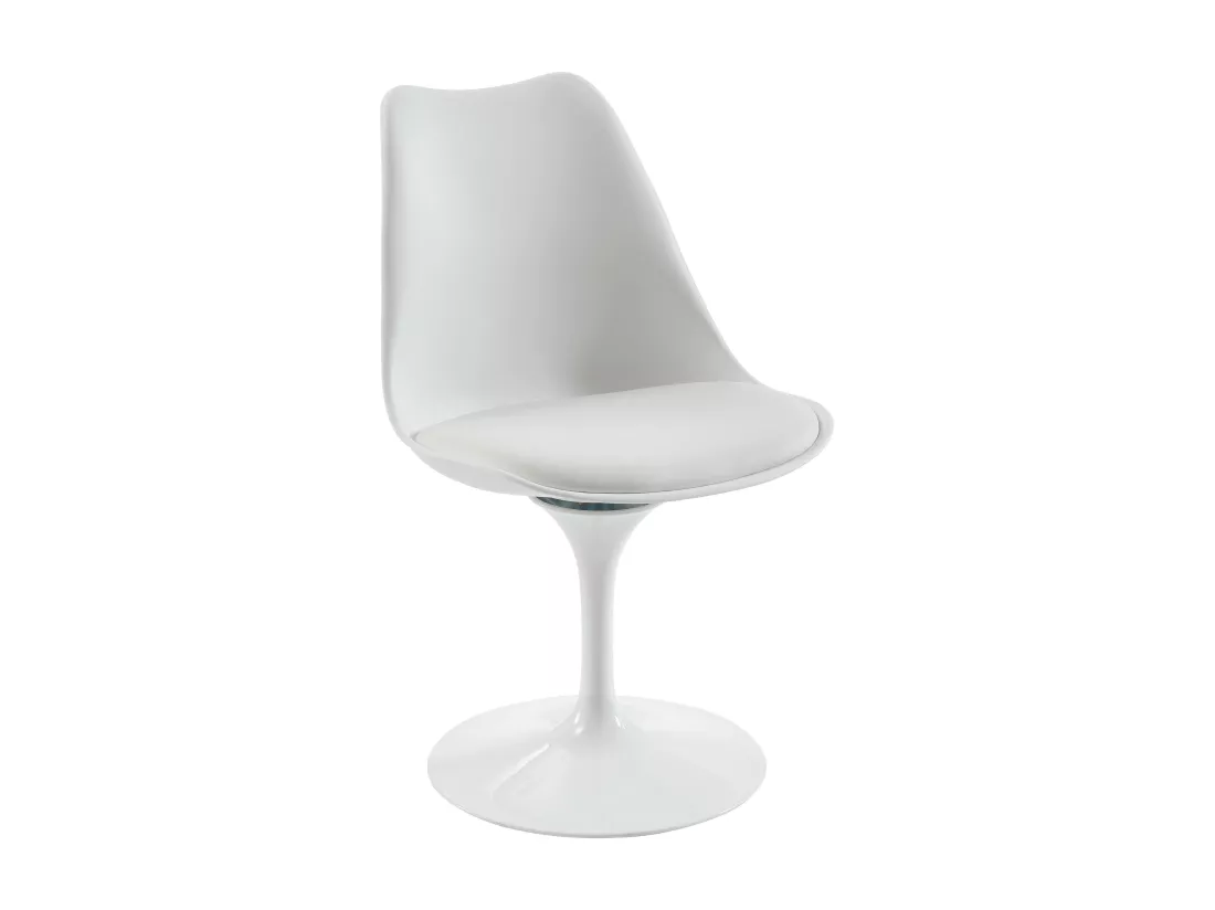 Chaise en polypropylène, tissu et métal - Blanc - XAFY
