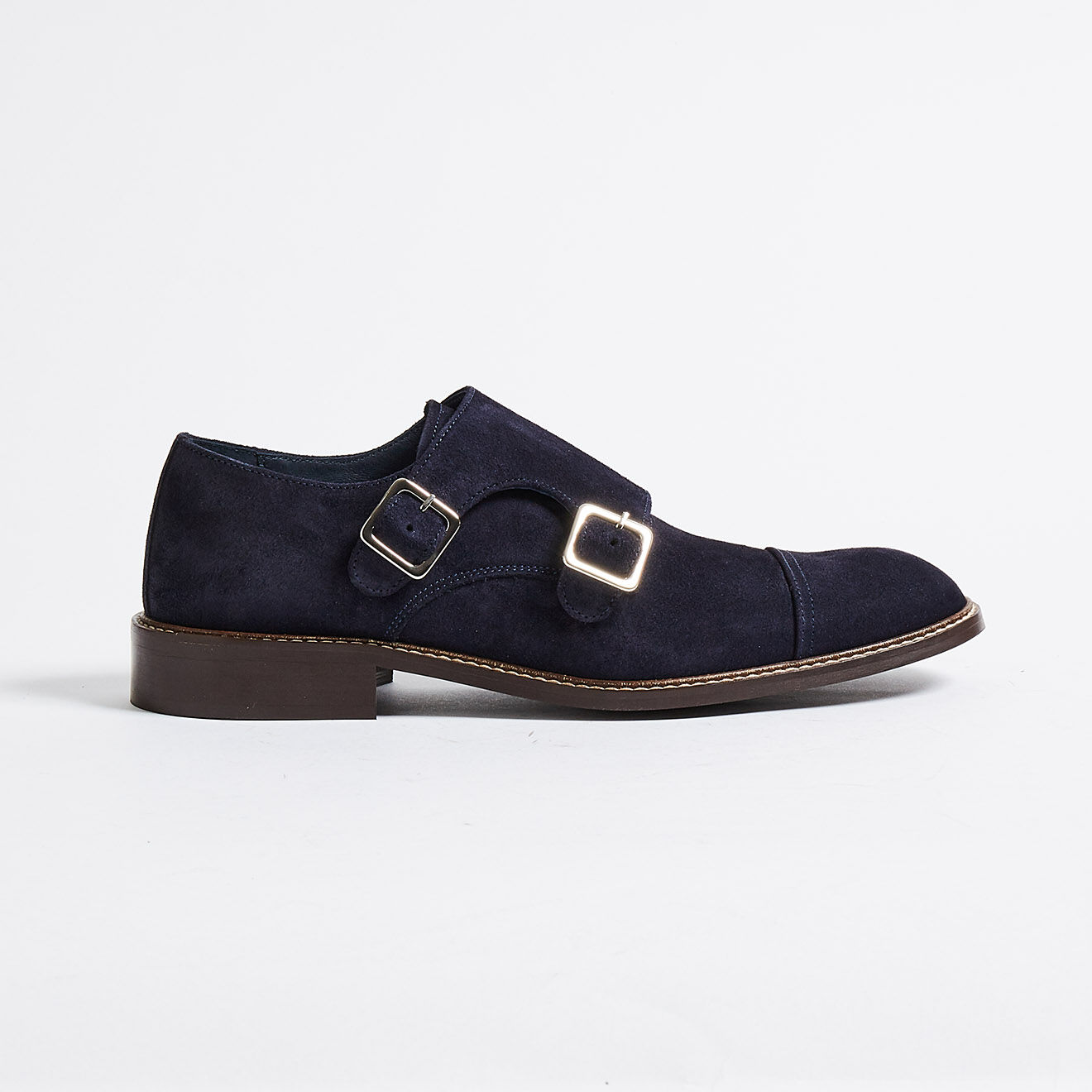 Klom Monks Guillaume en Velours de Cuir Guillaume marine