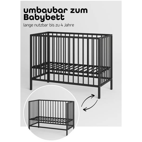 SÄMANNSÄMANN   Beistellbett Dreamy schwarz