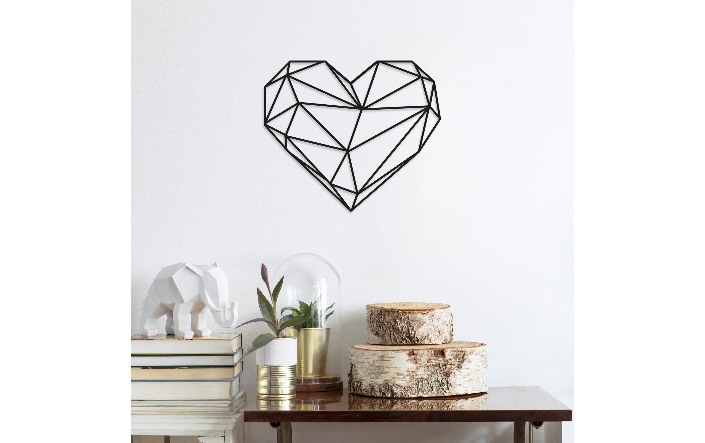 Wanddekoration Herz 47 x 40 cmMetall-Wand-Accessoire
