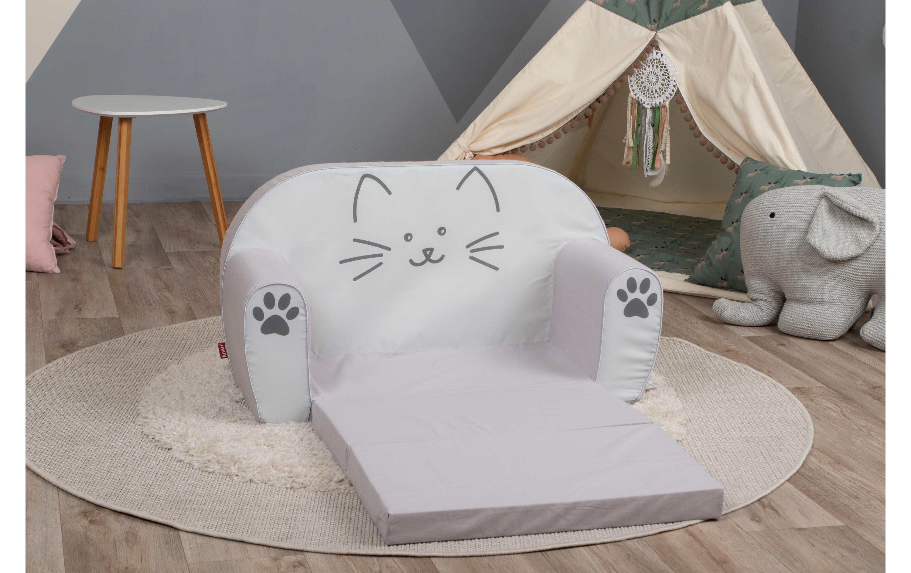 Kindersofa Katze LilliAusklappbare Kindercouch