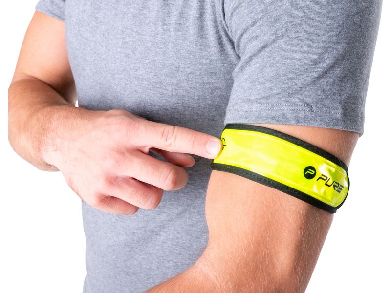 FTM Armband reflektierend, Gelb Leuchtendes Reflektorband