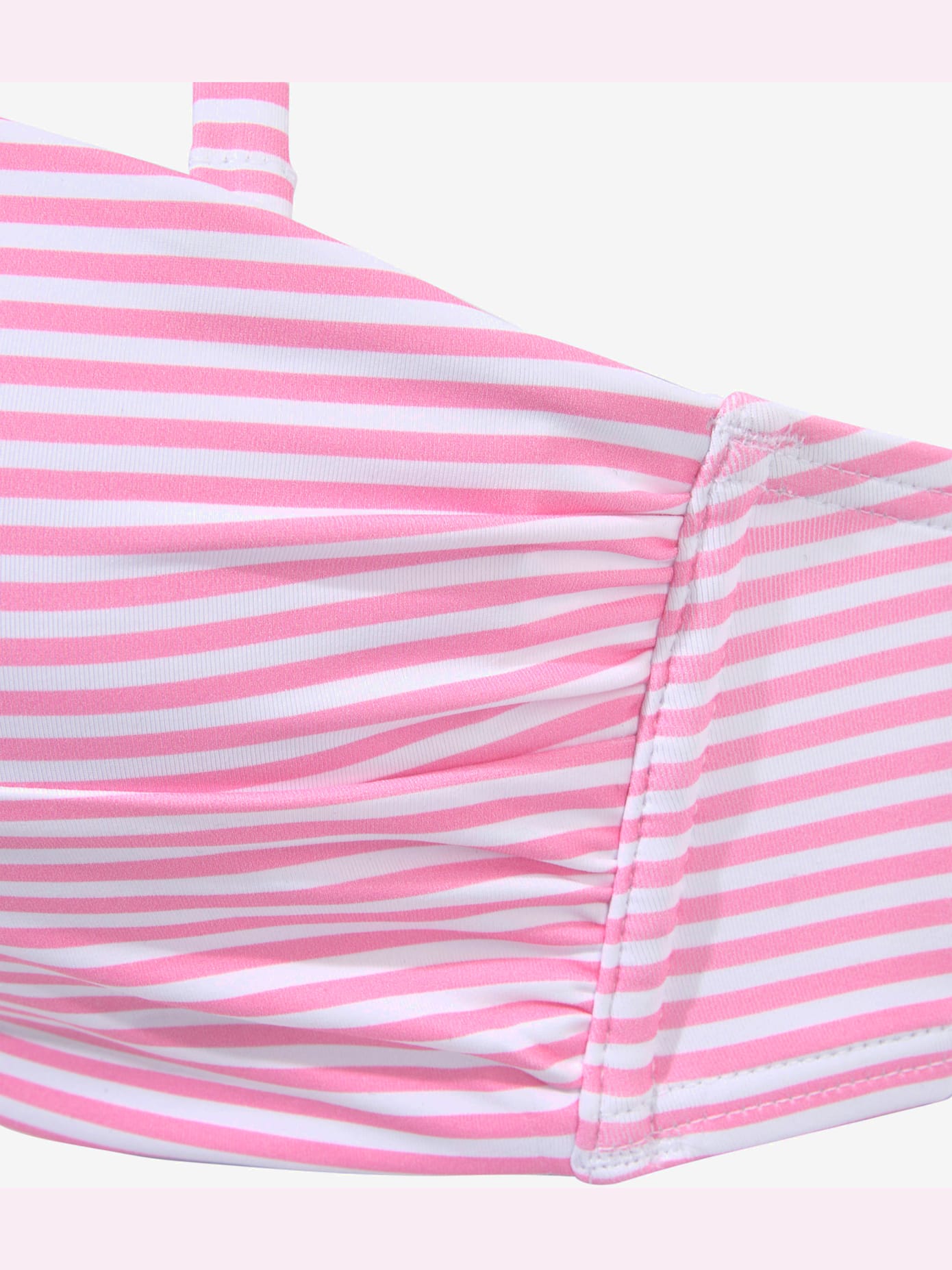 Maillot de bain bandeau à armatures motif rayé marin