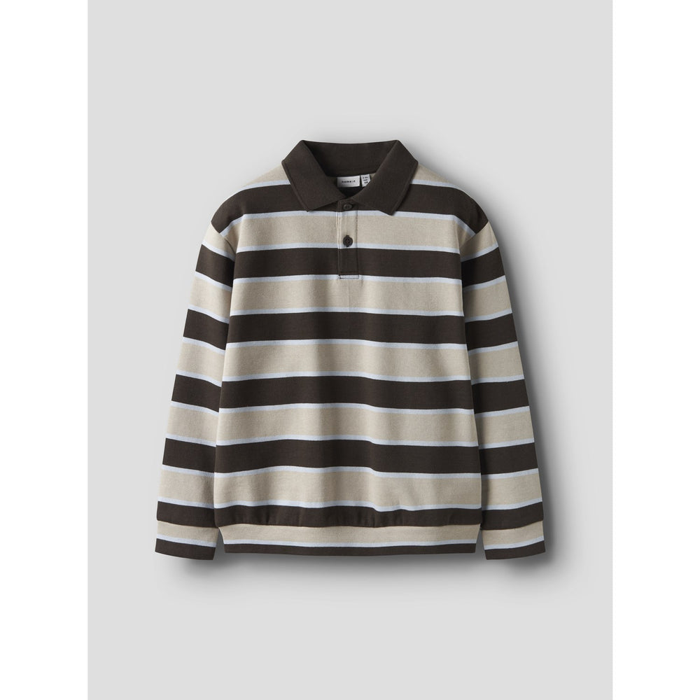Køb Name It Delicioso Island Fossil + Kentucky Blue Nkmromeo Ls Nreg Sweat Polo Bru