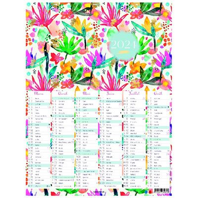 Calendrier Tivoli - 6 mois par face - 33,5 x 43 cm - Oberthur