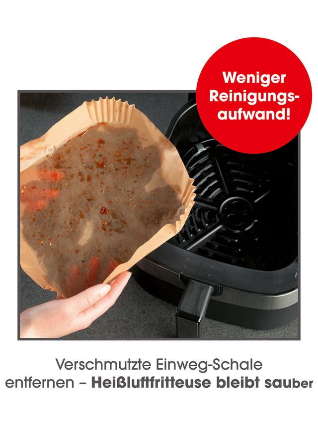 Backpapier-Schalen für Heißluft-Fritteusen
