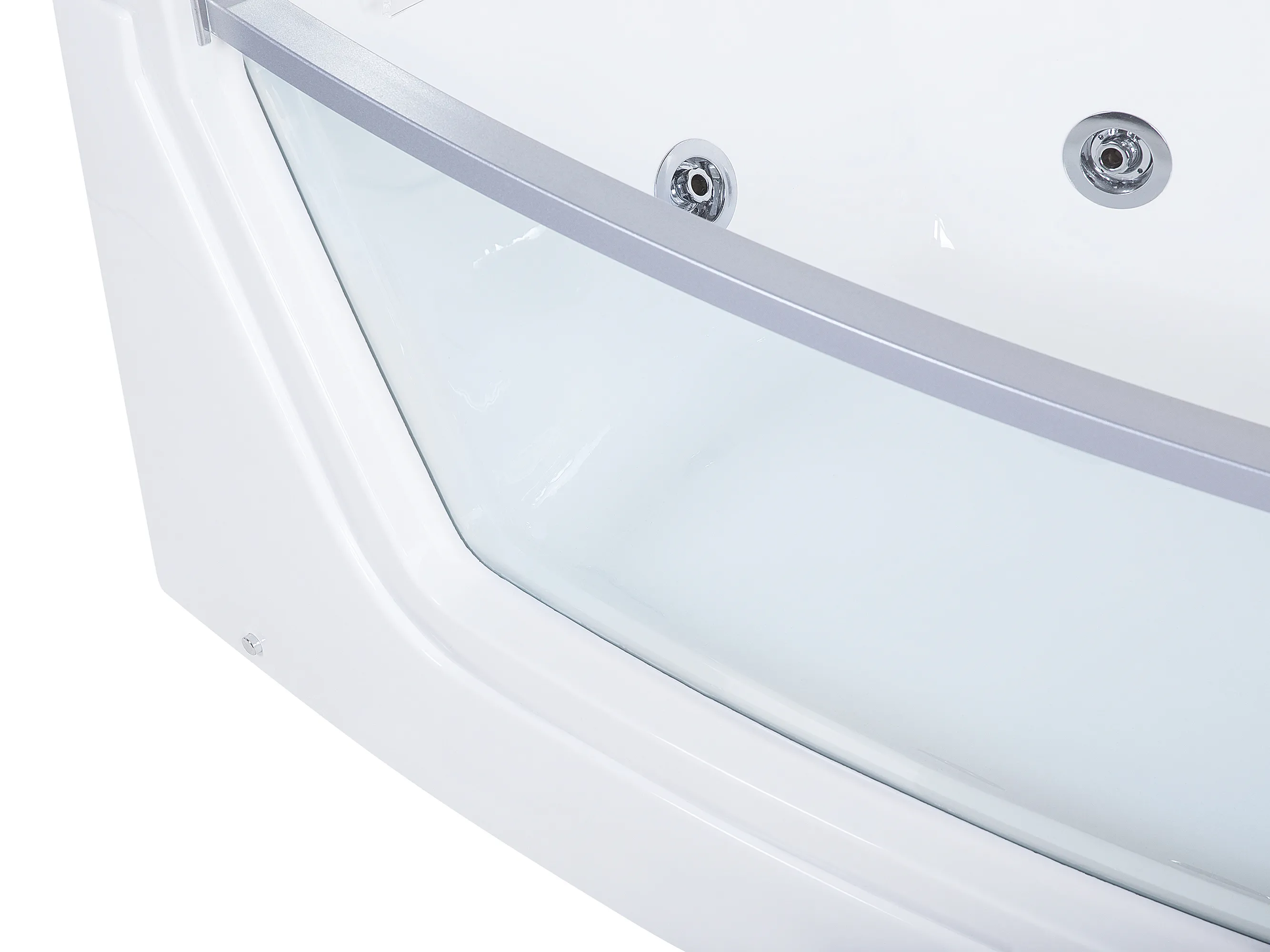 Hoek bubbelbad met LED FUERTE 175 x 85 cm Wit