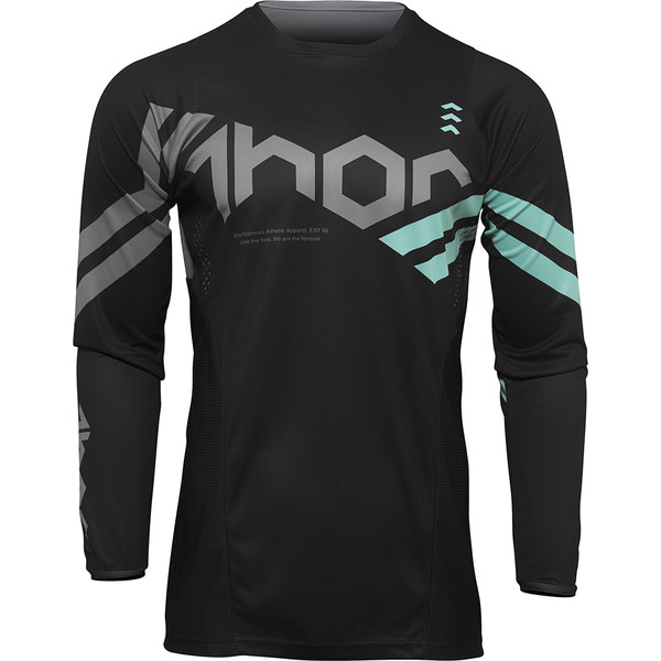 Thor Motocross - Maillot enfant Pulse Cube Noir / Gris Clair / Mint